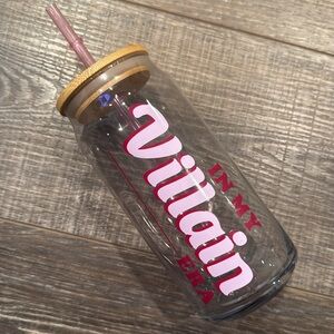 In My Villain Era Glass Tumbler with Lid